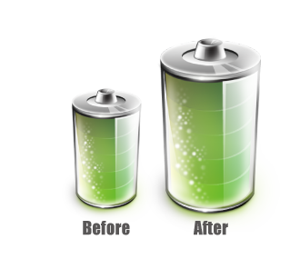 ls475w+ hocheffizienter 900-mAh-Akku