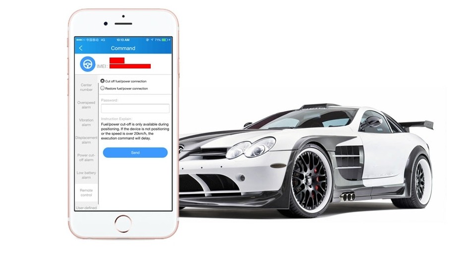 Kamera für das Auto, die Funktion zum Abschalten der Kraftstoffzufuhr