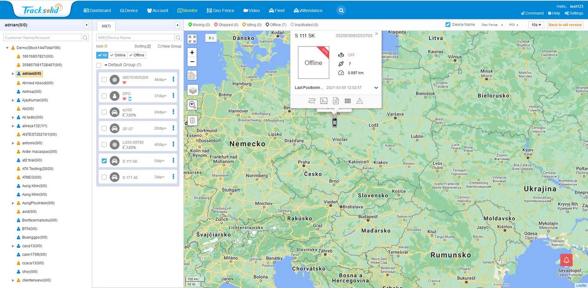 Autokamera GPS Tracking tracksolid