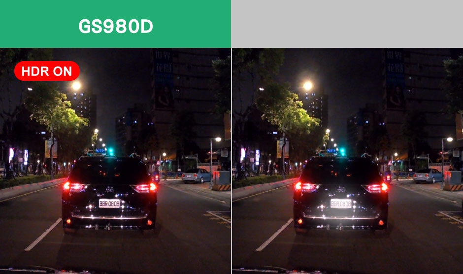 Perfekte Nachtsicht dank HDR-Technologie - Autokamera