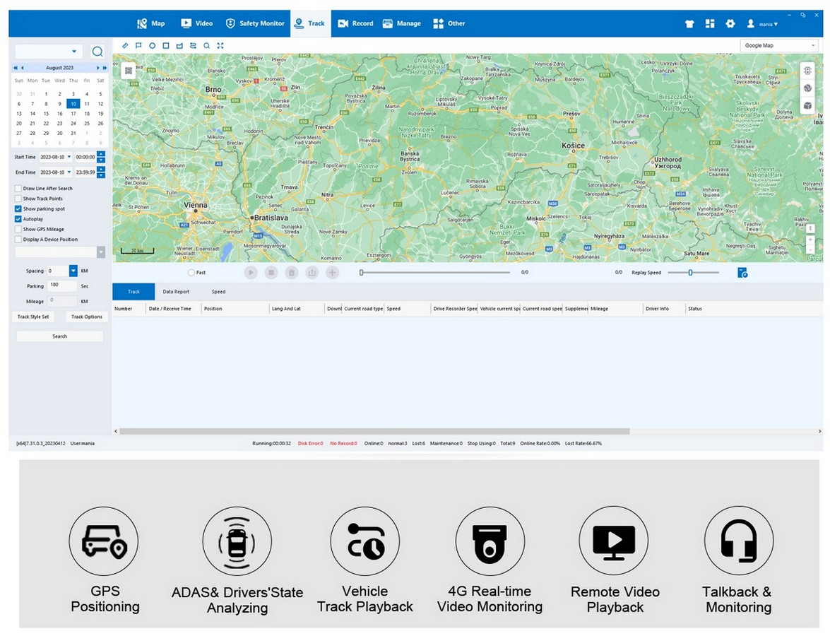 cmsv-Webplattform – Verfolgung der Profio-X7-Kamera